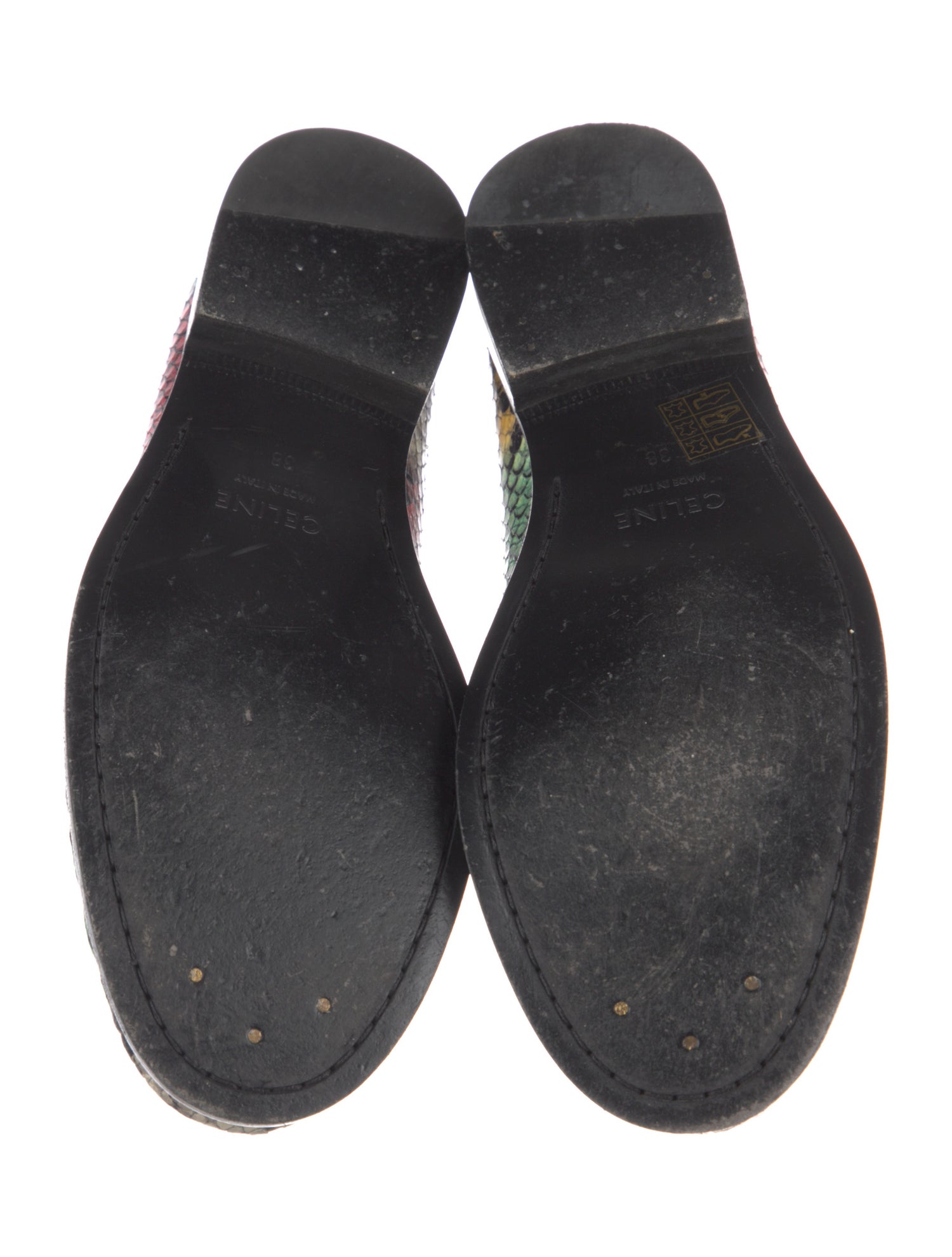 Celine Python Animal Print Loafers